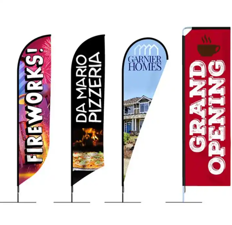 Custom Flags Outdoor Teardrop Flag Promotional Beach Flag